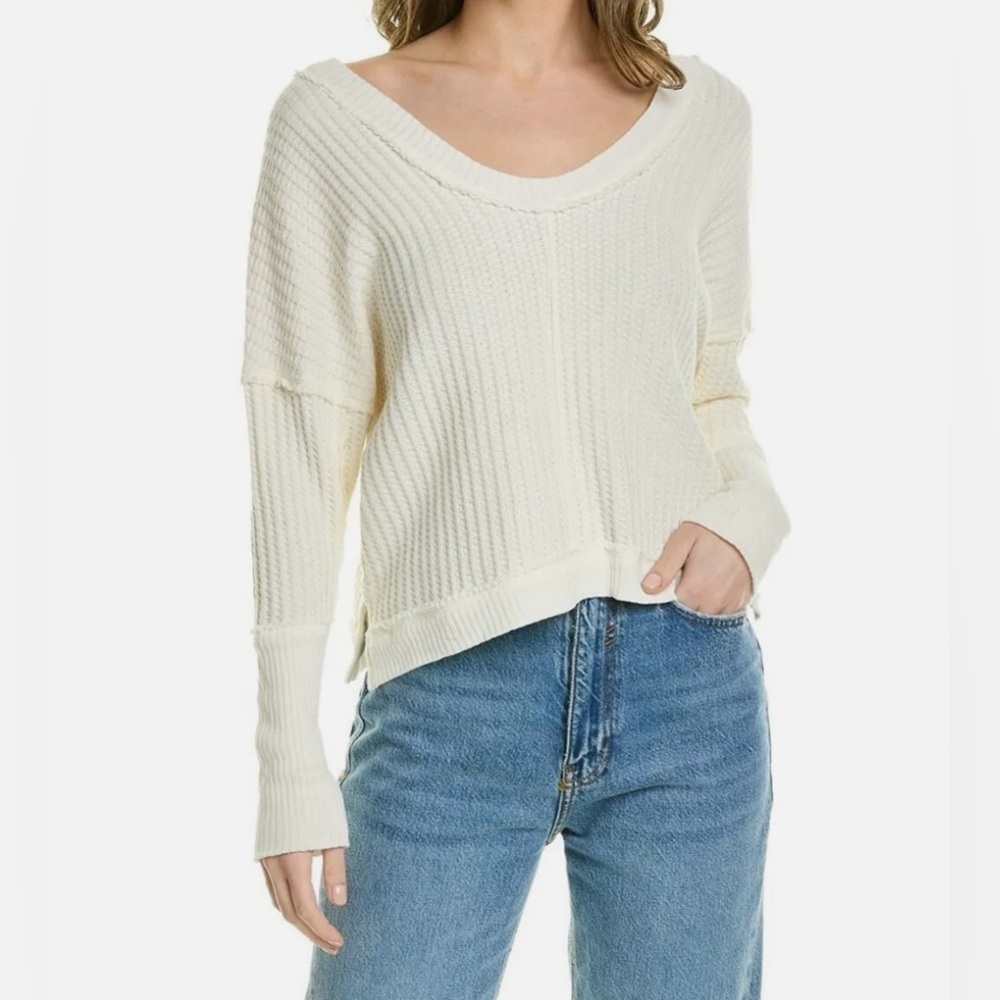 Free People We the Free New Magic Thermal Top Bones XS cream color